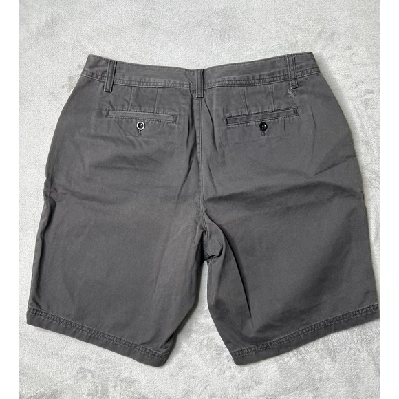 Eddie‎ Bauer Shorts 12 Grey Chino Flat Front Casual Outdoors - Picture 2 of 10